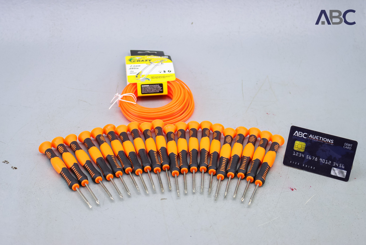 Trimmer Line & Assorted Screwdrivers (21 In a Packet)