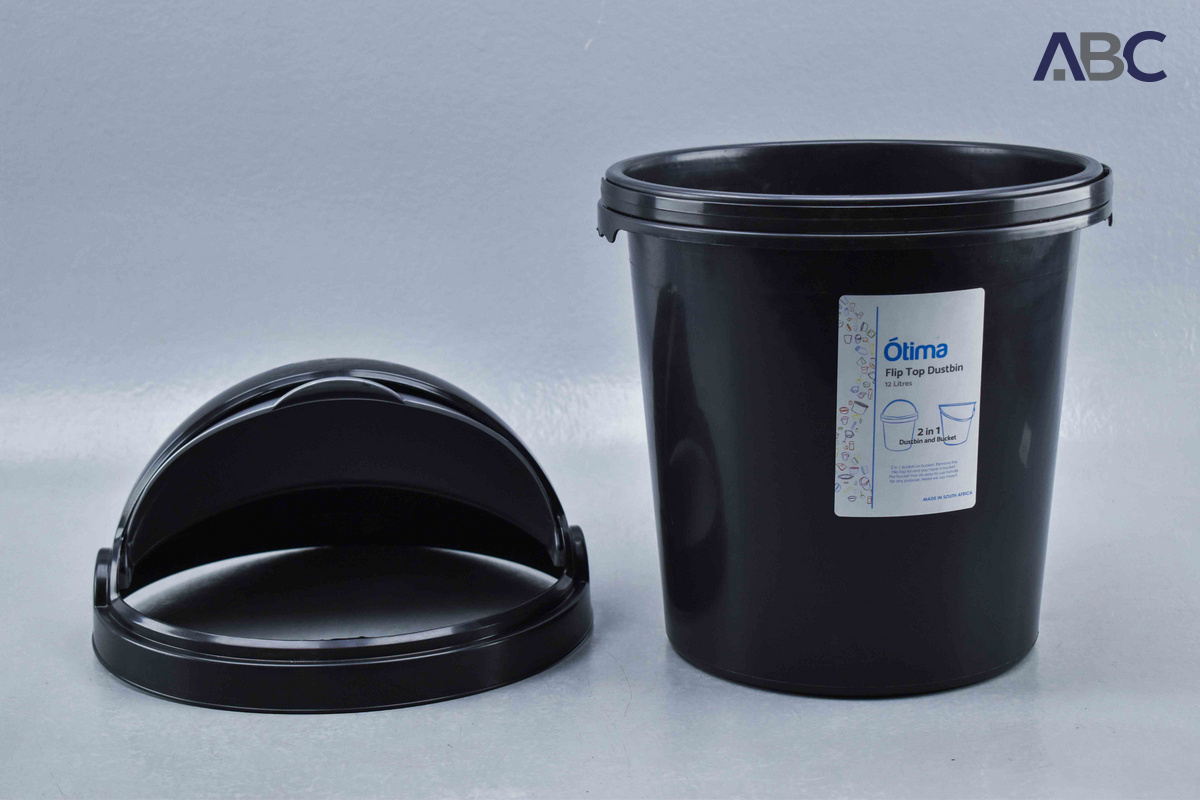 Otima Flip Top Dust Bin Plastic (12L) (1)