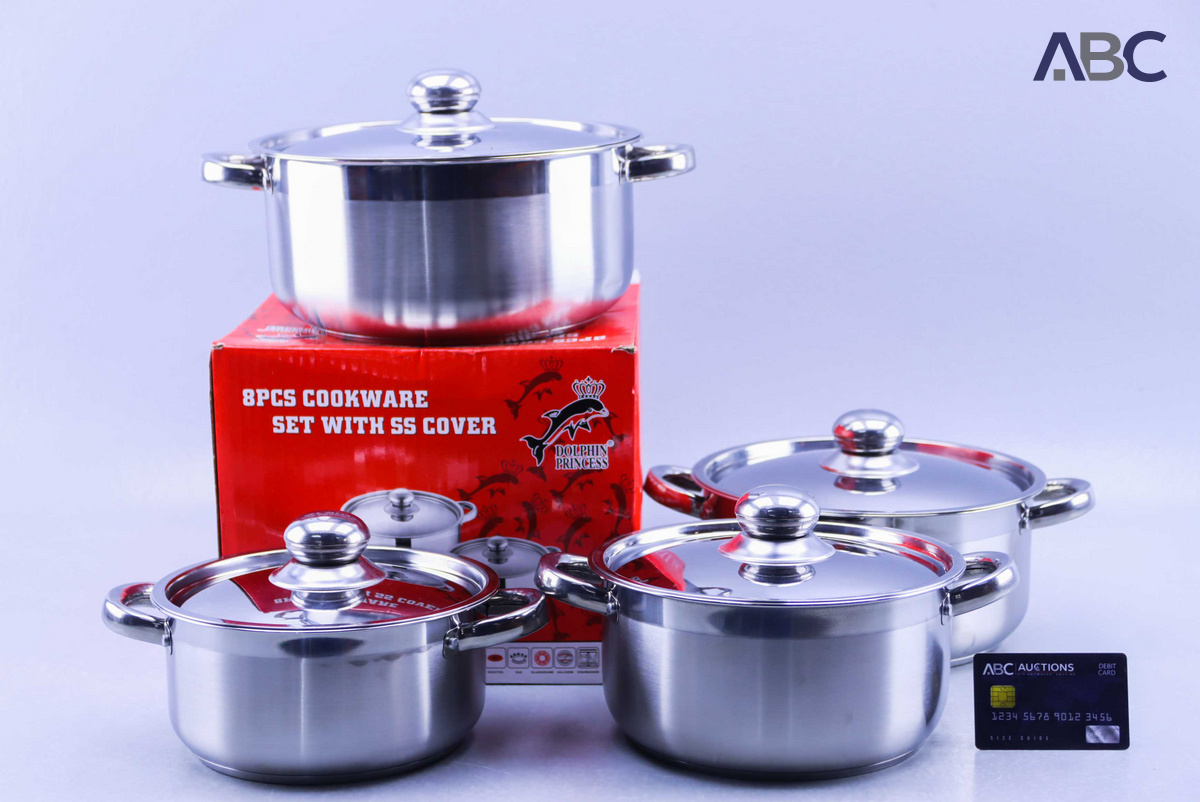Dolphin princess cookware set stainless steel 8 piece 1 