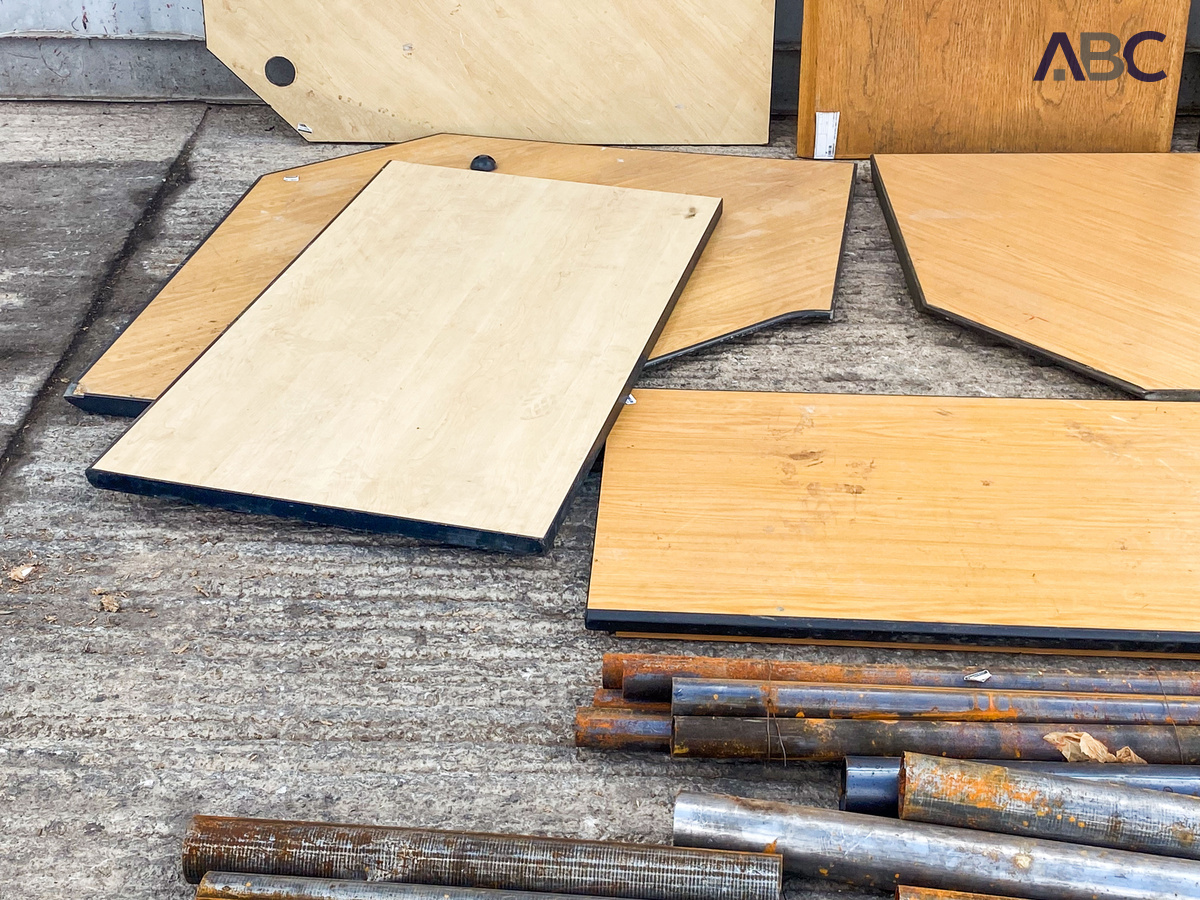 Assorted Table Tops & Legs Wooden (1 Lot)