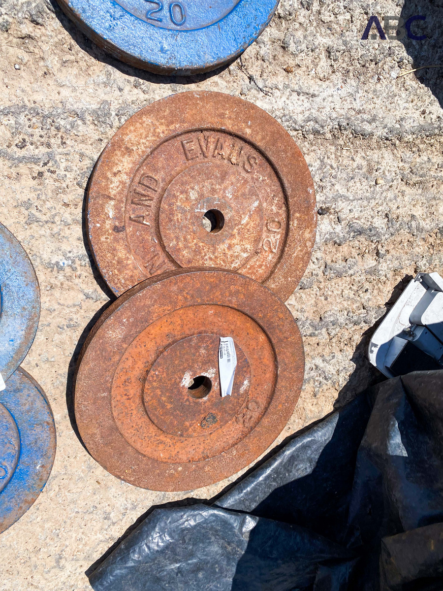 Assorted Fitness Bench Frames & Weights Metal (1 Lot)